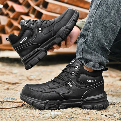 Zapatos de trabajo de seguridad unisex con puntera de acero, transpirables, antiaplastamiento, antipinchazos, calzado de protección laboral para hombres y mujeres, zapatillas, botas de seguridad.