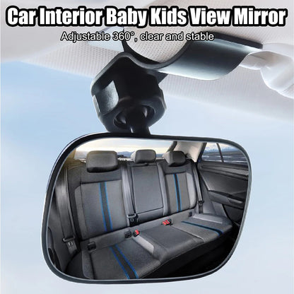 Espejo retrovisor de seguridad para bebé con clip para interior de coche, espejo de maquillaje, abrazadera para respaldo de asiento, adorno para coche, accesorios para coche