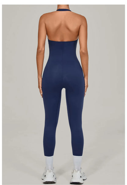 Nuevo Body de Yoga Sexy para Mujer, Mono Deportivo de una Pieza, Sin Mangas, Espalda Abierta, Conjunto de Yoga de Secado Rápido, Ropa Deportiva para Entrenamiento y Yoga.