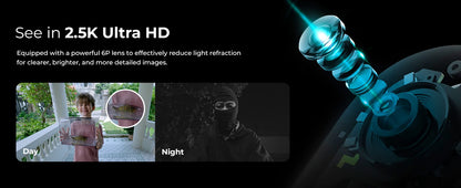 IMILAB Smart Home Video Doorbell Camera WiFi 2.5K Security Protection Human Detection Local Storag Instant Alert 5200mAh