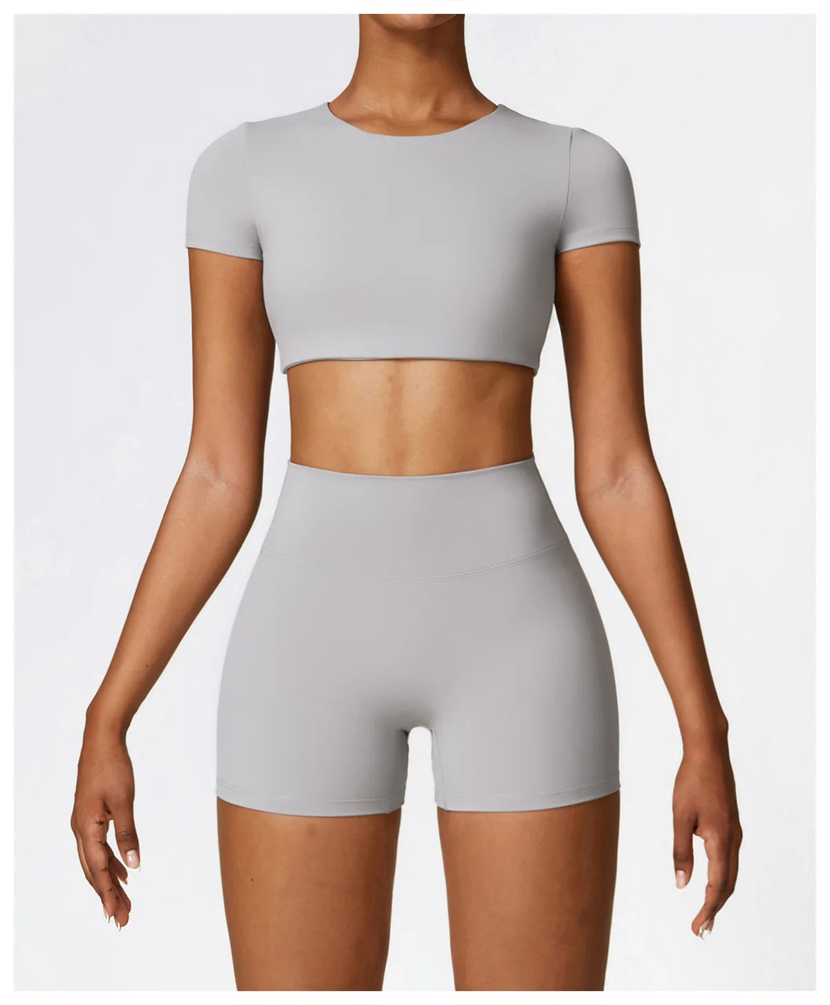 2PCS Seamless Yoga Set Women Workout Set Sportswear Gym Clothing Fitness Long Sleeve Crop Top High Waist Leggings Sports Suits