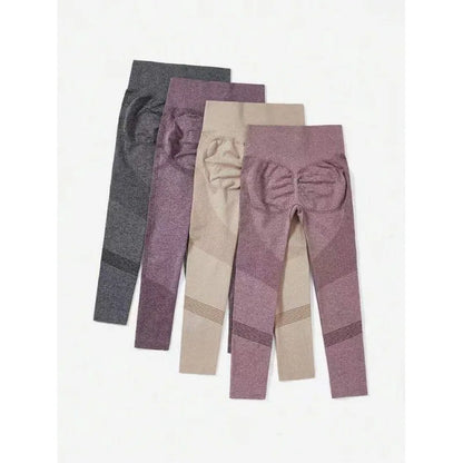 Leggings deportivos de cintura alta con rayas y malla para mujer, levantan glúteos y cadera, ideales para entrenamiento al aire libre, correr, yoga y gimnasio.