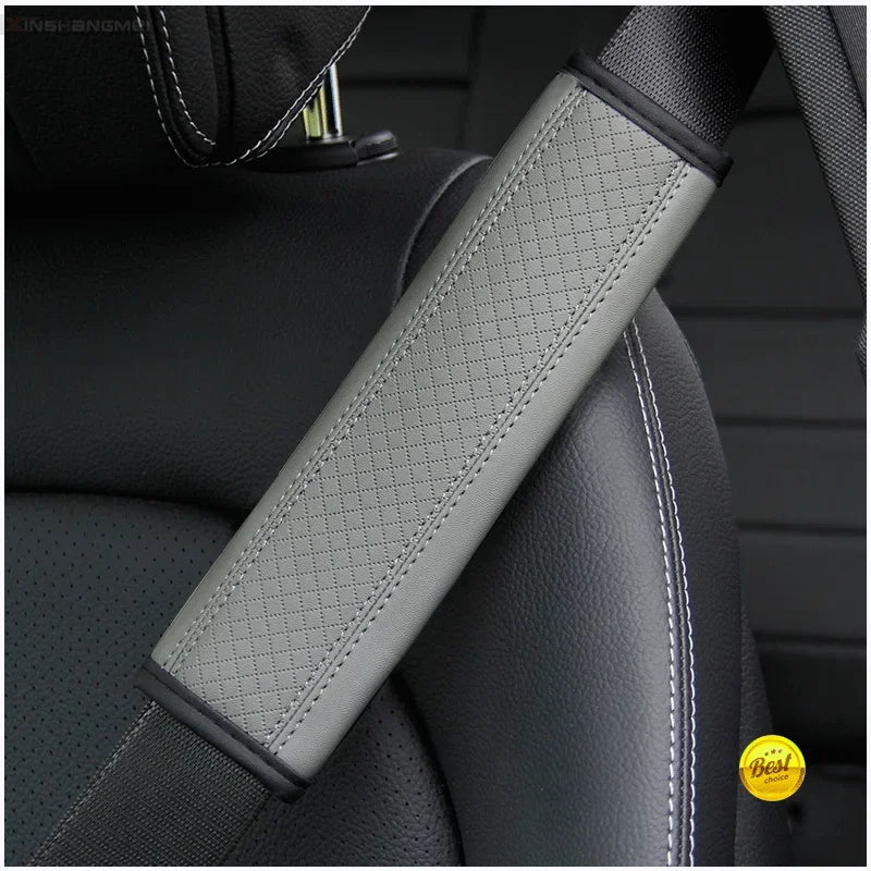 Accesorios para el coche Cinturón de seguridad de cuero PU Cinturón de seguridad Funda de hombro Protección transpirable Almohadilla acolchada para cinturón de seguridad Acceso interior del automóvil