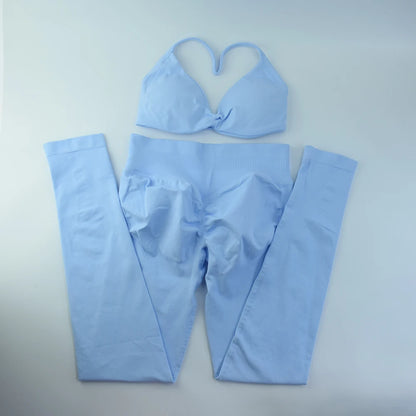 Conjunto de 2 sujetadores de tirantes finos para gimnasio, sin costuras, de alta sujeción, para mujer, deportivos, para entrenamiento, yoga, sin logotipo