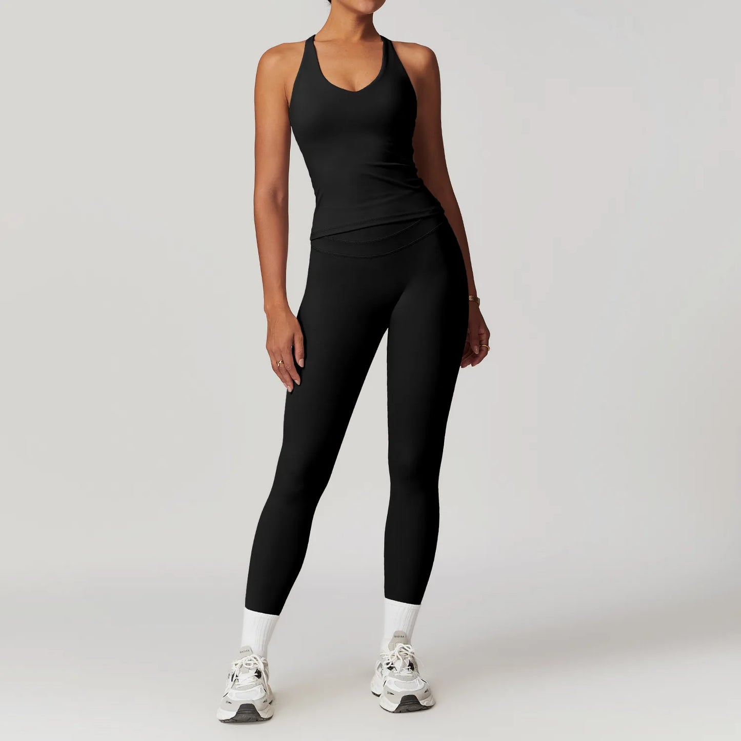 SWELTERING Conjunto de 2 piezas de ropa deportiva para mujer, conjunto de yoga, ropa deportiva para gimnasio, trajes de yoga, conjunto de fitness, chándales, sujetador deportivo, leggings para gimnasio