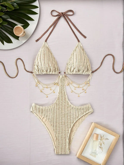 VigoBreviya 2025 Sexy Solid Swimwear Women Push Up Hollow One Piece Swimsuit Brazilian Beach Monokini Summer Lady Bathing Suit