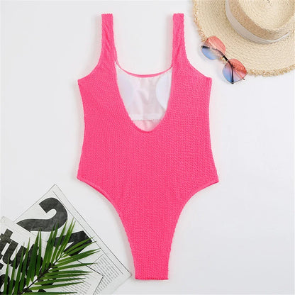 Sexy Solid Swimwear Female One Piece Swimsuit Closed Push Up Women's Swimming Bathing Suits Bodysuit Beach Pool Bather 2025