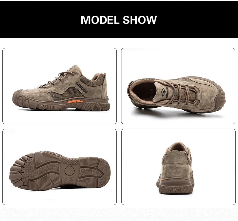 Calzado de seguridad de alta calidad para hombre, con puntera de acero, resistente a golpes y perforaciones. Botas de seguridad antipinchazos.