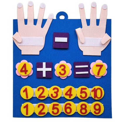 Juguetes Montessori para niños pequeños, juguetes de fieltro con números para los dedos, juguete de matemáticas para contar, juego de aprendizaje de educación temprana para la inteligencia infantil.