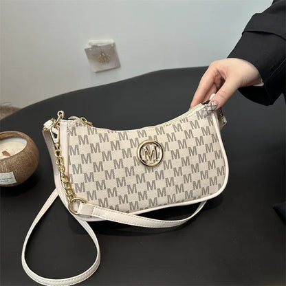 Bolso de mano con estampado retro moderno, moderno, para mujer, con un solo hombro, pequeño, cuadrado, versátil, de piel sintética y poliéster.