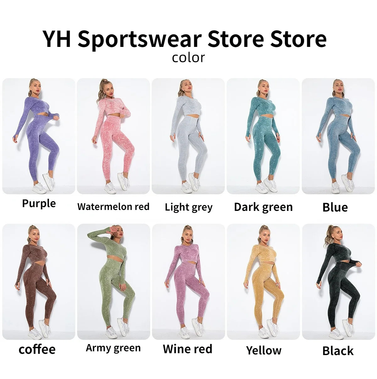 Conjunto de gimnasio con top corto sin costuras para mujer, conjunto de entrenamiento de yoga, ropa deportiva, leggings push up, chándal