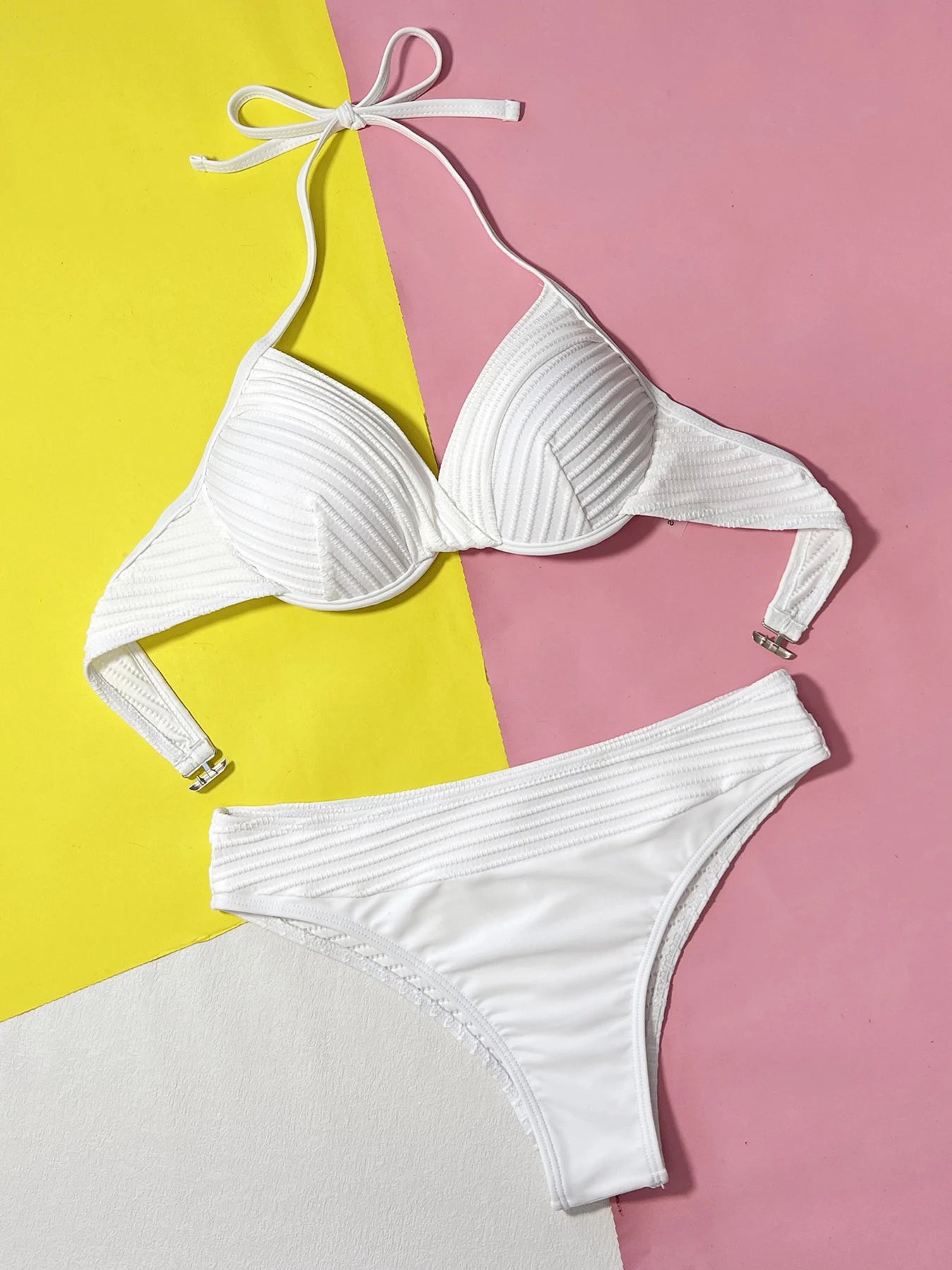 2025 Nuevo Bikini Sexy Cruzado Push Up Traje de Baño Mujer Traje de Baño Femenino Halter Bikini Conjunto Traje de Baño de Dos Piezas Ropa de Playa Natación