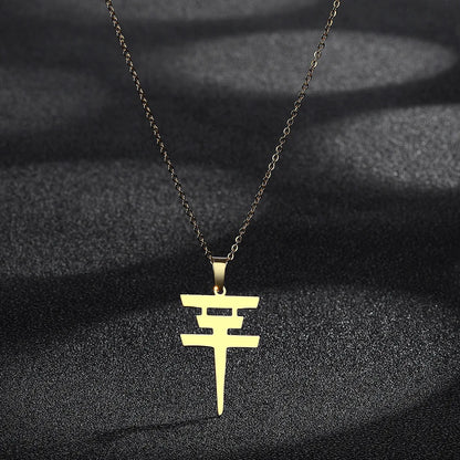 Collar con colgante de Tokio Hotel para hombre y mujer, collar Kpop, gargantilla de acero inoxidable, joyería de moda coreana