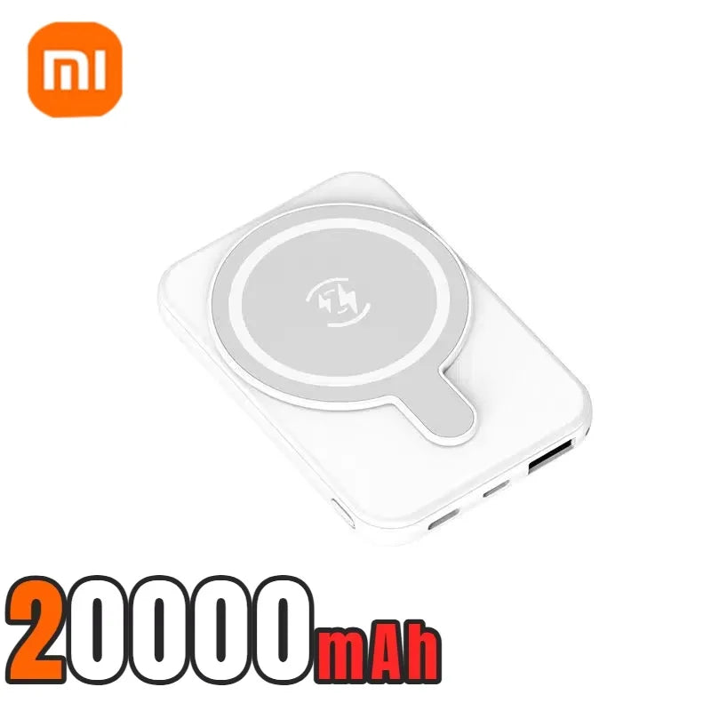 Cargador de batería externo portátil Xiaomi de 500.000 mAh con carga rápida inalámbrica y magnética para iPhone, Huawei y Samsung.