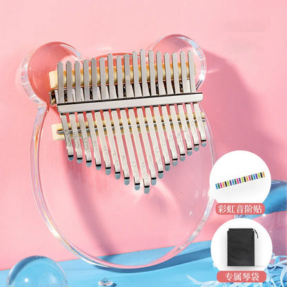 HLURU Kalimba 17, piano de pulgar de 21 teclas, cristal acrílico, Kalimba 17, piano de dedo de 21 teclas para principiantes y niños, instrumento de teclado