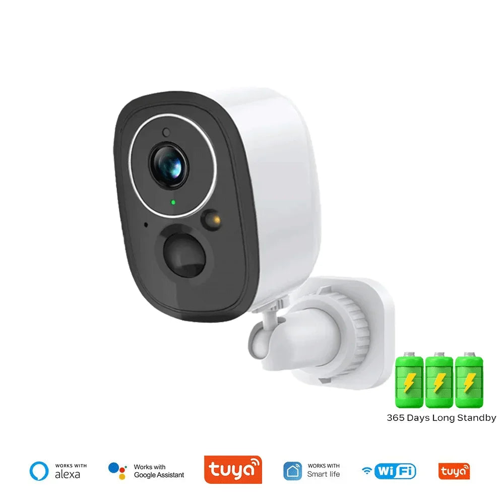 Cámara de seguridad exterior inalámbrica Tuya de 5 MP con WiFi y energía solar, batería de bajo consumo, sensor PIR de presencia, cámara IP de vigilancia a color para visión nocturna