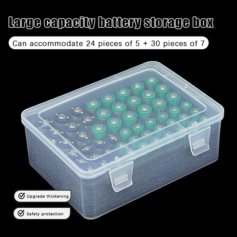 Organizador de pilas con capacidad para 54 pilas AA y AAA, caja para pilas, contenedor para garaje, dispensador organizador de cajones para el hogar.