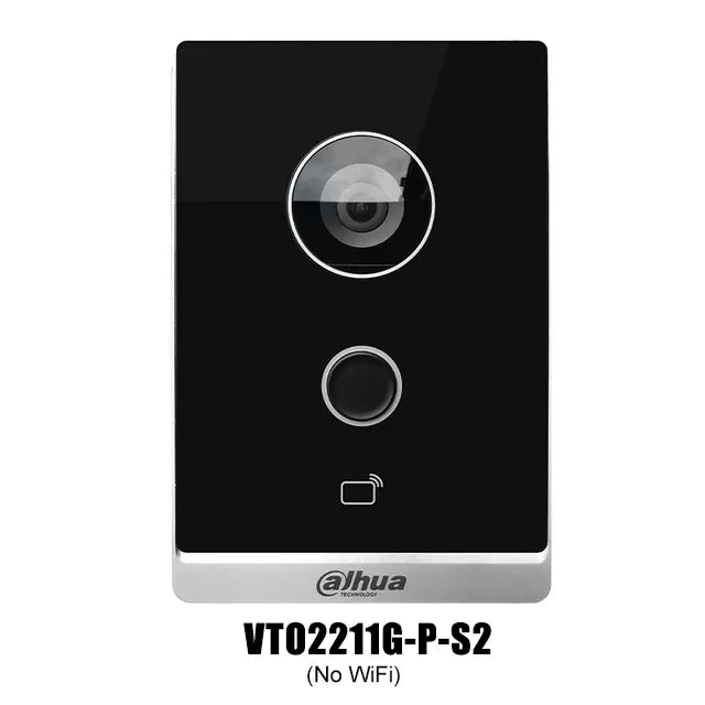 Videoportero IP Dahua VTO2211G-P-S2 PoE para villas, con audio bidireccional, P2P, micrófono integrado, desbloqueo por tarjeta IC y aplicación móvil.