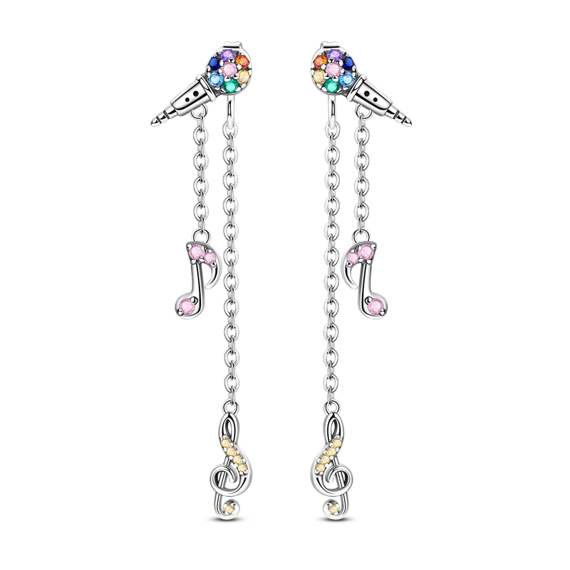 Pendientes brillantes de plata de ley S925 para mujer, con circonitas de colores, diseño de insecto, ideal como regalo de aniversario de boda.
