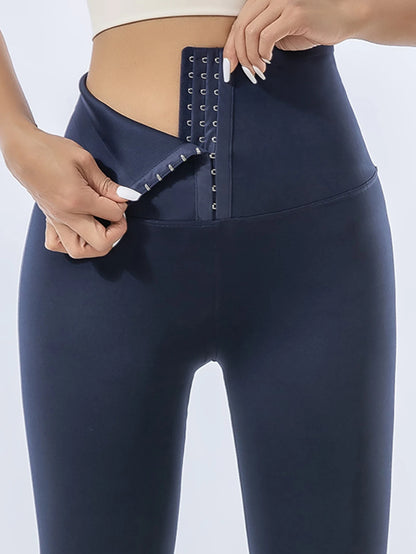 Pantalones de tiburón con botonadura alta cintura cintura compresión cadera levantamiento yoga pantalones Europa y Estados Unidos otoño e invierno Barbi