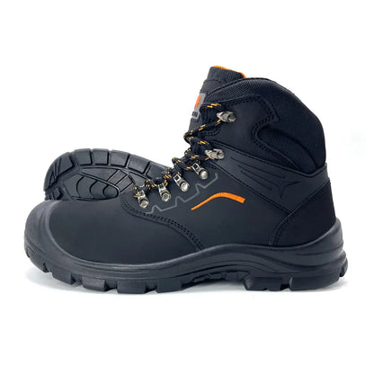 Zapatos de trabajo de cuero antiestáticos, de protección laboral, antiaplastamiento, antipinchazos, antideslizantes, antipolvo y resistentes al desgaste para hombre.
