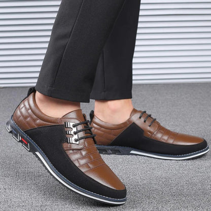 Zapatos casuales de hombre con cordones y punta redonda, deportivos, de piel italiana, para eventos sociales, con envío gratuito, elegantes.