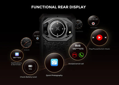 Teléfono inteligente resistente Fossibot F101Pro, 15 GB + 128 GB, Android 13, IP68, resistente al agua, batería de 10600 mAh, NFC, versión global