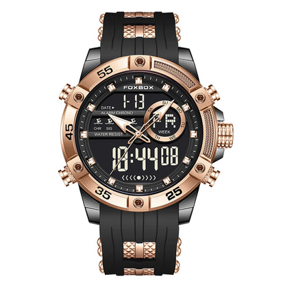 Nuevo reloj de pulsera de cuarzo original de lujo de la marca FOXBOX para hombre, reloj analógico digital resistente al agua de estilo militar a la moda para hombre