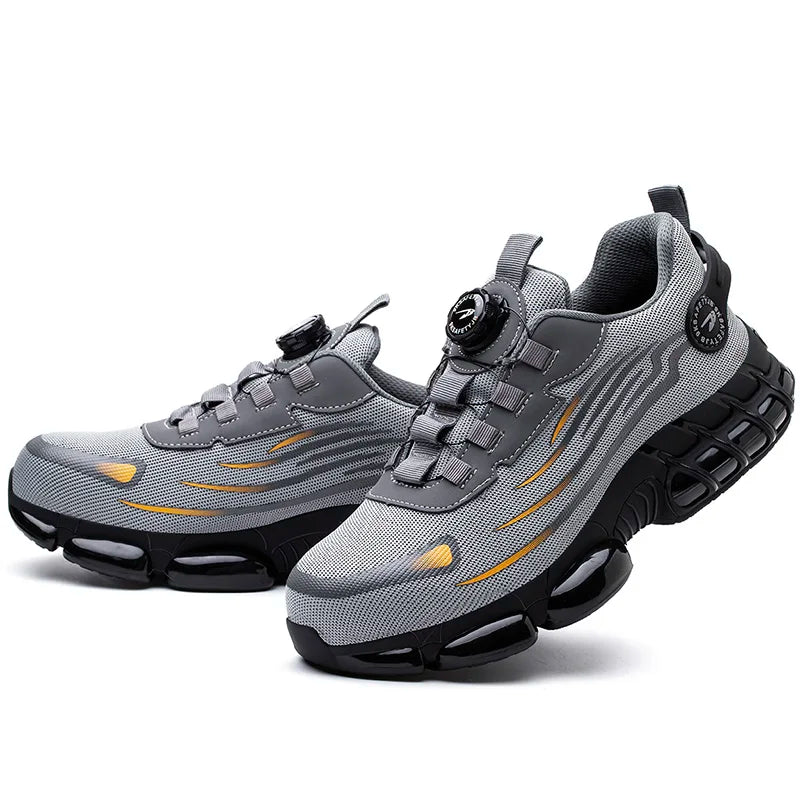 Small Size Rotary Buckle Work Safety Shoes For Men Air Soft Sole Lightweight Protective Work Sneakers Men and Women Shoes