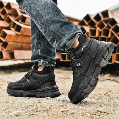 Zapatos de trabajo de seguridad unisex con puntera de acero, transpirables, antiaplastamiento, antipinchazos, calzado de protección laboral para hombres y mujeres, zapatillas, botas de seguridad.