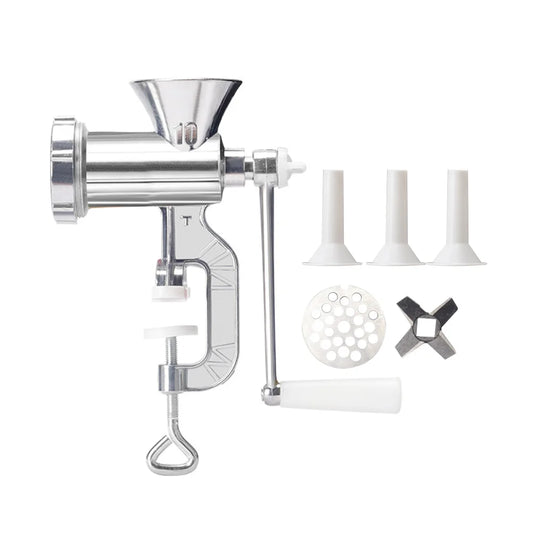 Picadora de carne manual multifuncional, herramientas de cocina, picadora portátil de salchichas y fideos, accesorios con manivela, aparatos de cocina