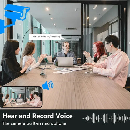Cámara IP NINIVISION IPC-8MP HD Negra PoE Carcasa Metálica Micrófono Integrado Audio Visión Nocturna a Color Video de Vigilancia para NVR IP 4K de 10 canales