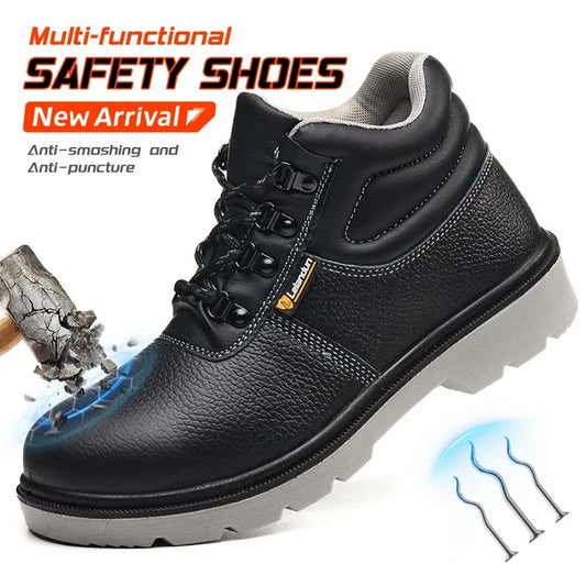 2025 New Men's Steel Toe Anti-smash Anti-puncture Waterproof Wear-resistant Safety Shoes with Steel Plate