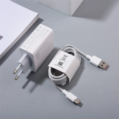 Cargador original Xiaomi de 67 W, adaptador de carga rápida Turbo EU/US, cable USB-C de 6 A para Xiaomi 12, 11, POCO X5, X4 Pro, Redmi Note 9 y 10 Pro.