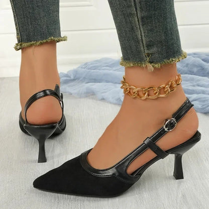 Sandalias de mujer de lujo de alta calidad, informales, de marca de moda, tacones altos, cómodas y elegantes, zapatos de verano 2025 para mujer.
