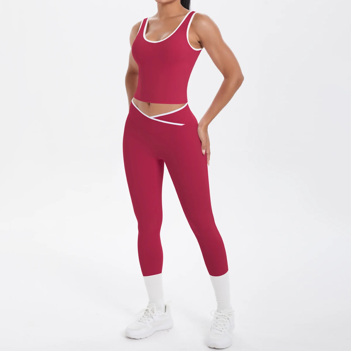 Conjunto de 2 piezas de pantalones de yoga con espalda descubierta y leggings para correr, de cintura alta, con estampado de melocotón y glúteos, para fitness y deportes.