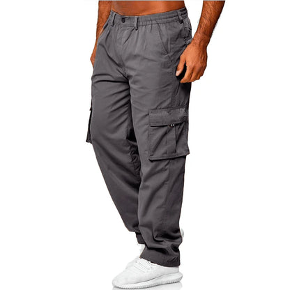 2024 Men's Cargo Pants Casual Multi Pockets Military Tactical Pants Male Outwear Loose Straight slacks Long Trousers Plus size