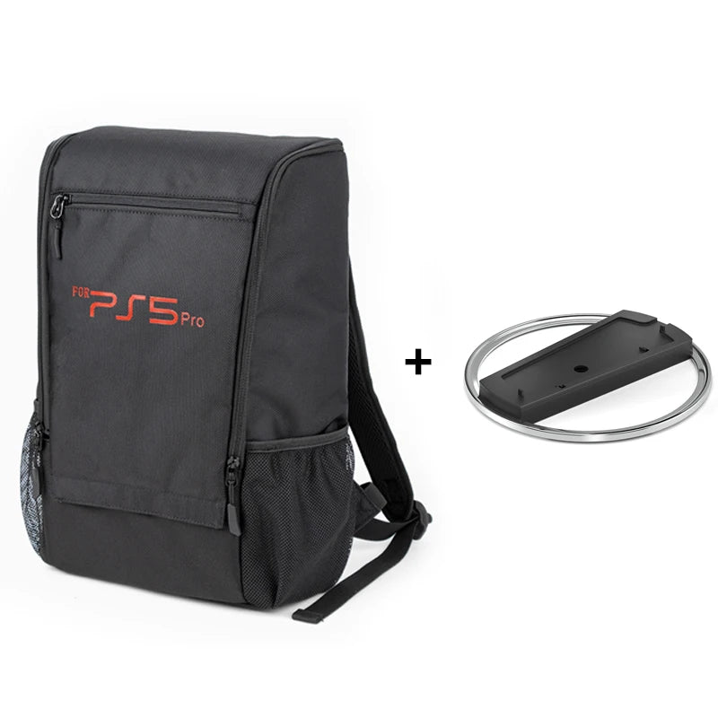 Mochila para juegos para consola PS5 Pro y accesorios, estuche protector de viaje de gran capacidad, compatible con PS5 Slim