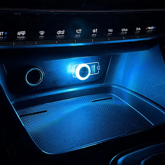 Mini luz ambiental USB para coche, lámpara de ambiente, Plug &amp; Play, universal, colorida, LED, decorativa.