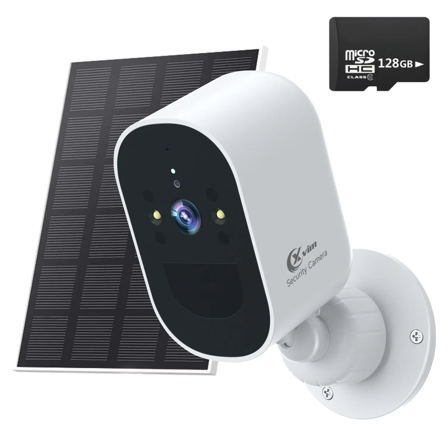 Cámara de seguridad solar XVIM de 4 MP con WiFi inalámbrico, 4 MP, alimentada por batería solar, protección para vigilancia doméstica HD