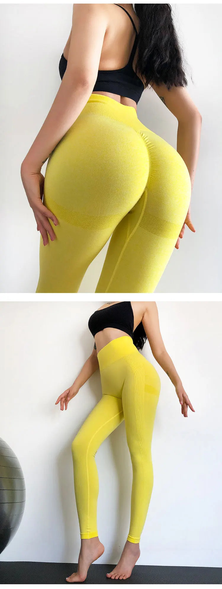 Conjunto deportivo para mujer, top deportivo, leggings de yoga, sujetador deportivo, leggings sin costuras para realce de glúteos.
