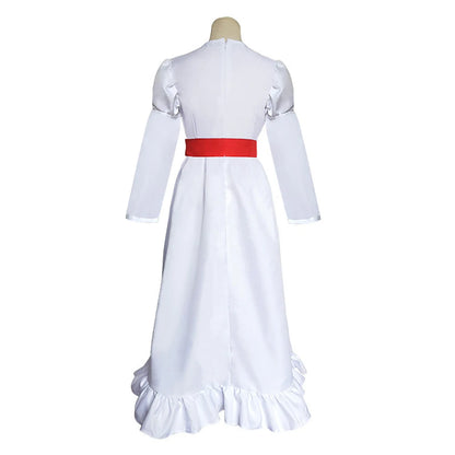 Anime Conjing Doll Annabelle Dresses Cosplay Costumes Wig Suit Halloween Carnival Party Dress Up Female Child Adult Uniform Suit