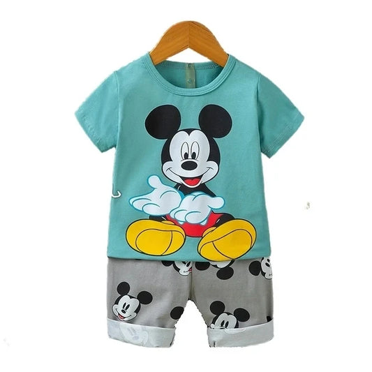 Ropa de algodón para bebé niño, ropa de verano para niños de 0 a 3 años, camisetas y pantalones cortos, conjunto de ropa de ocio para niños.