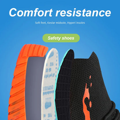 Botas de seguridad de caña alta para hombre, calzado de protección, zapatos de trabajo con puntera de acero, zapatos de seguridad antiperforación para hombre y mujer, botas de seguridad para el trabajo.