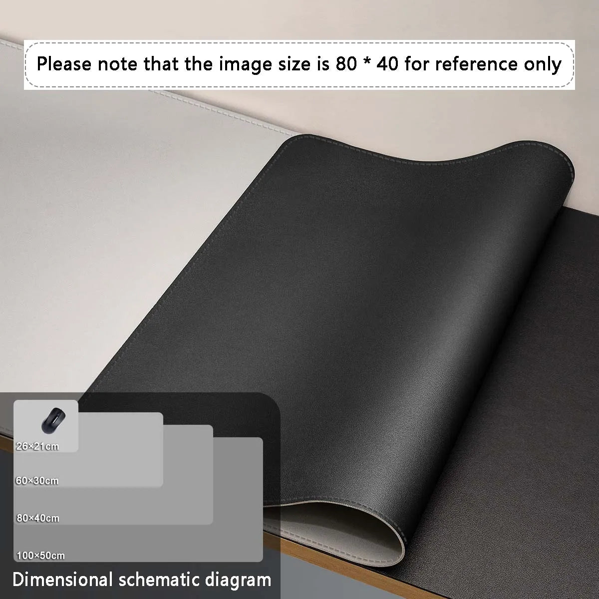 Alfombrilla de ratón de gran tamaño para escritorio de oficina, protector de piel sintética, impermeable, para teclado de escritorio, para juegos, accesorios para PC