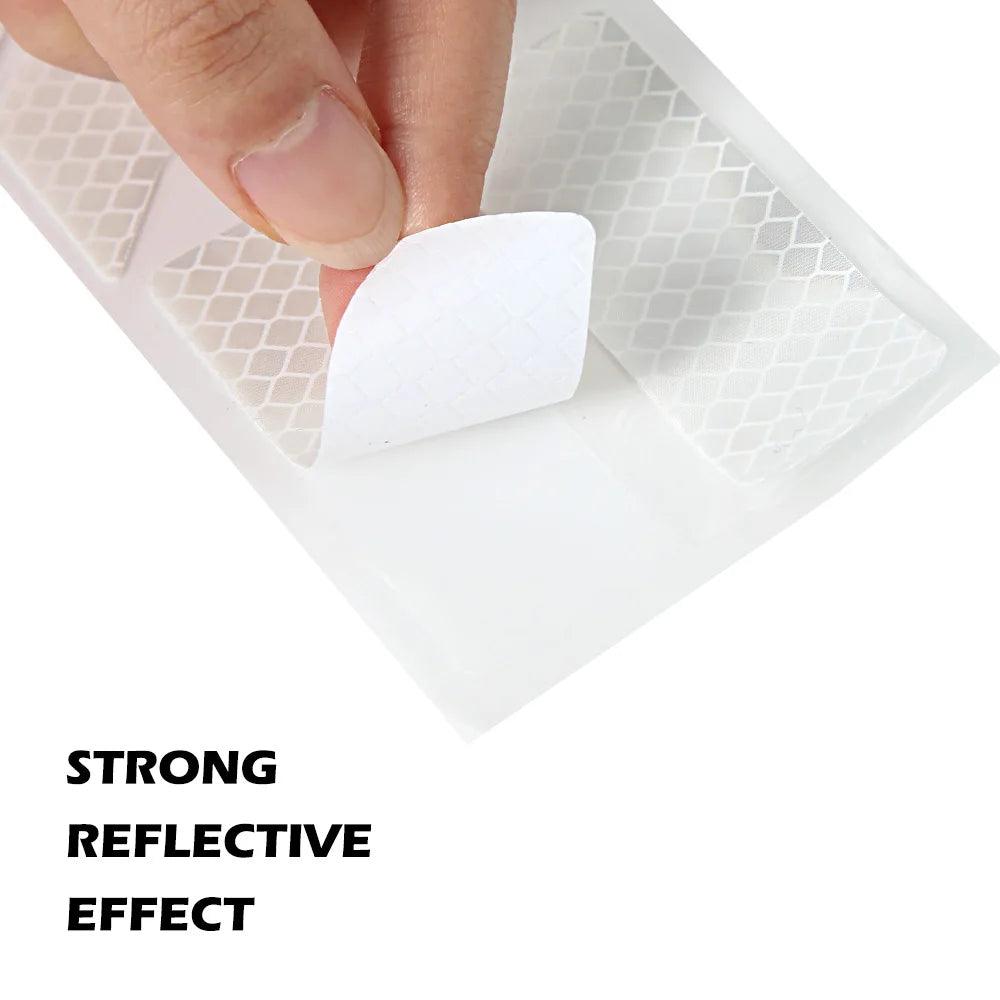 Pegatinas reflectantes para casco de seguridad, para trabajo nocturno, conducción segura, advertencia, calcomanía reflectante para casco de motocicleta y coche, 10 a 50 unidades