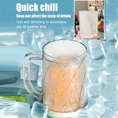 Inicio con asa Refrigerador de líquidos Taza congelada Verano Doble capa Congelador Jarras de cerveza Jarras de cerveza transparentes espesadas de PET