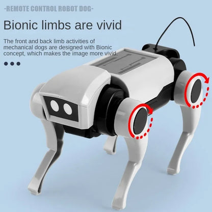 Robot RC con control remoto para niños, juguete mecánico para perros, enseñanza de ciencias, modelo de ensamblaje DIY, juego eléctrico, juguetes para niños, regalo para niños