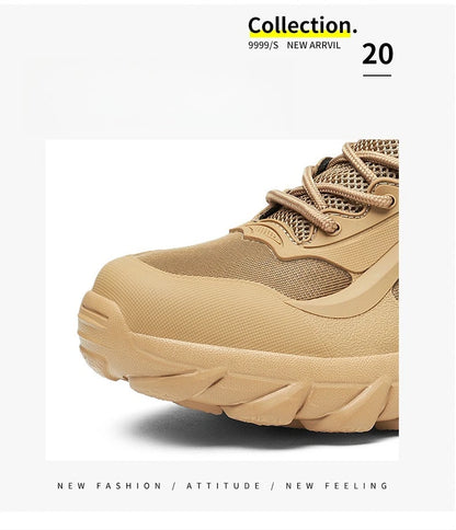 Botas de desierto para hombre, botas tácticas antideslizantes para exteriores, botines de plataforma de alta calidad, resistentes al desgaste, transpirables, ideales para senderismo.