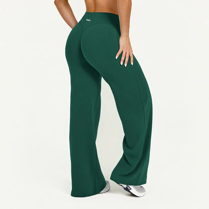 Active Wide Legging High Waist Sporty leggings woman Sports Long Pants Seamless Scrunch Hip-lifting Wide-leg pants